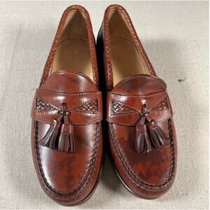 Allen Edmonds Size 7.5 D Maxfield Brown Leather Slip On Casual Dress Shoes Mens